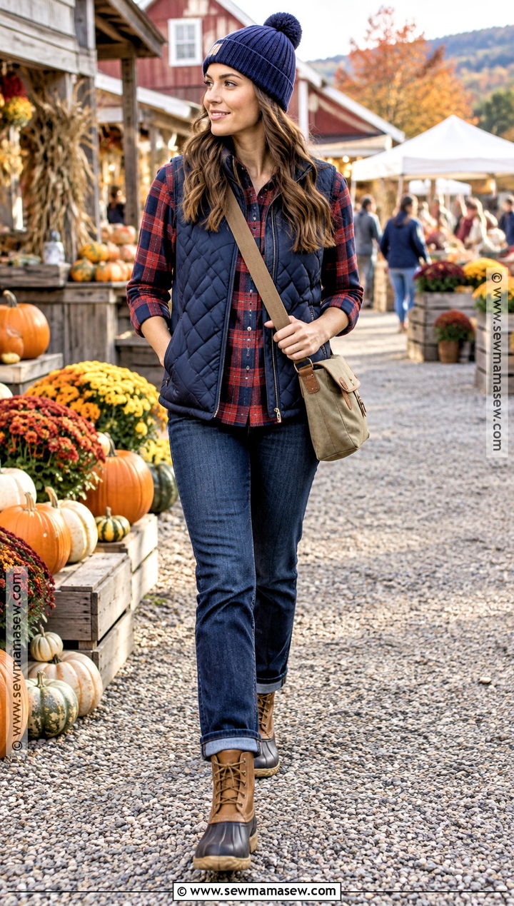 New England Fall Quilted Vest Outfit - 15 new england fall clothes