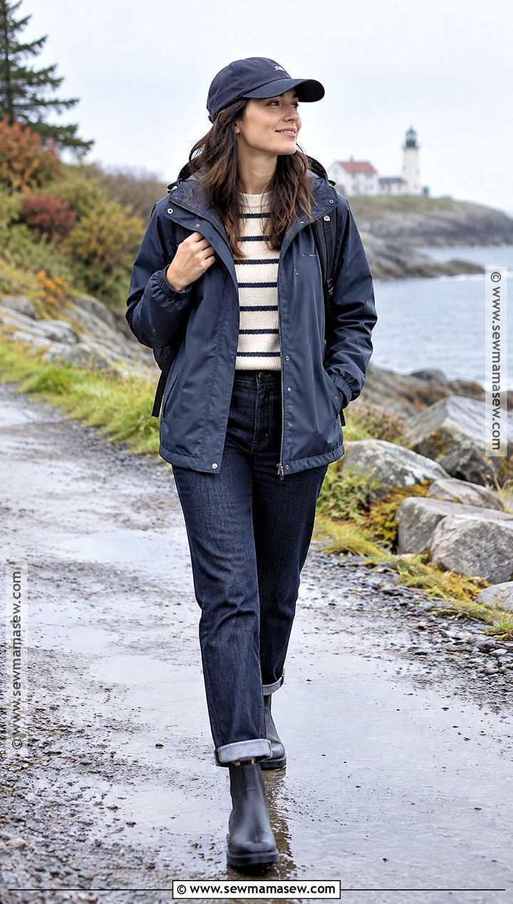 New England Fall Rain Jacket Outfit - 15 outfits for new england fall
