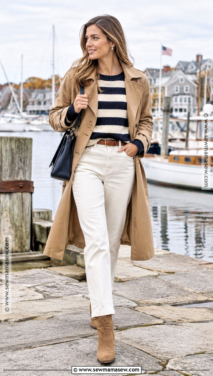 New England Fall Striped Sweater Outfit - 15 outfits for new england fall