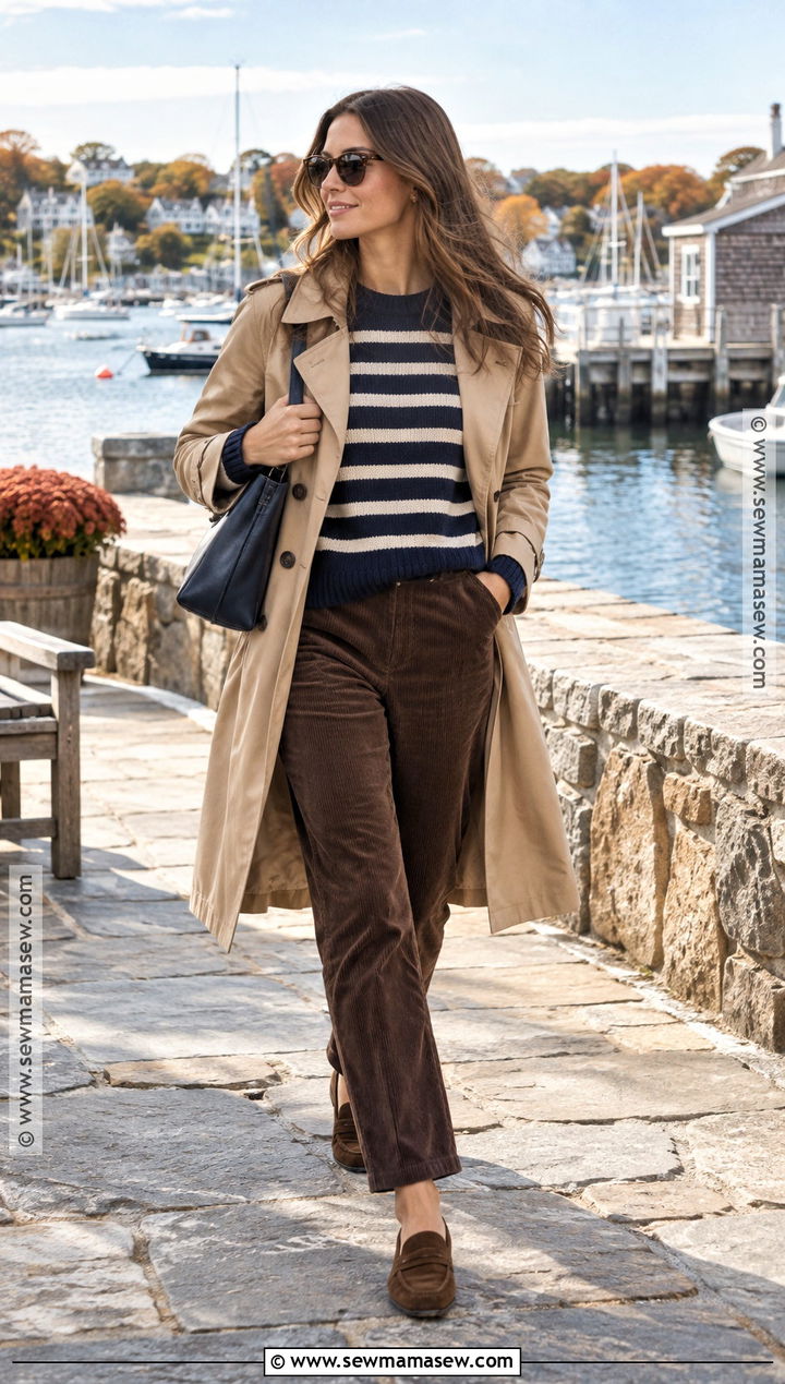 New England Fall Striped Sweater Outfit - 15 New England Fall Outfits Casual