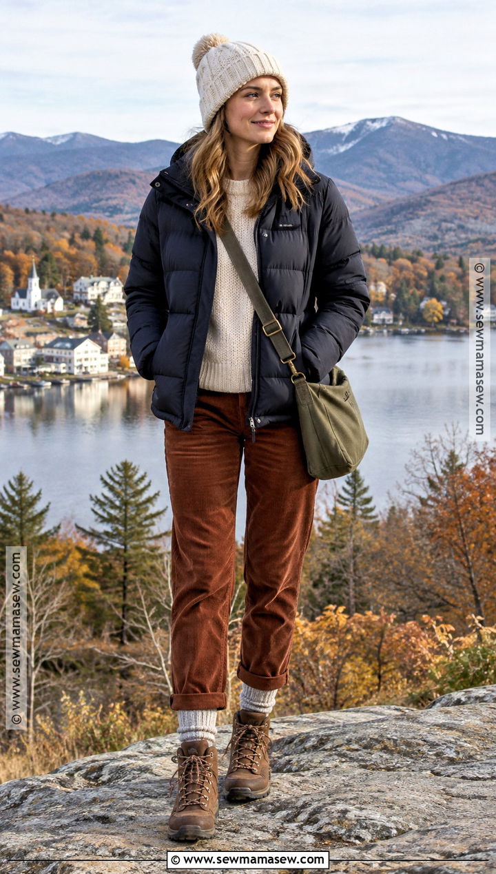 New England Puffer Jacket Outfit - 15 Fall New England Outfits for Women