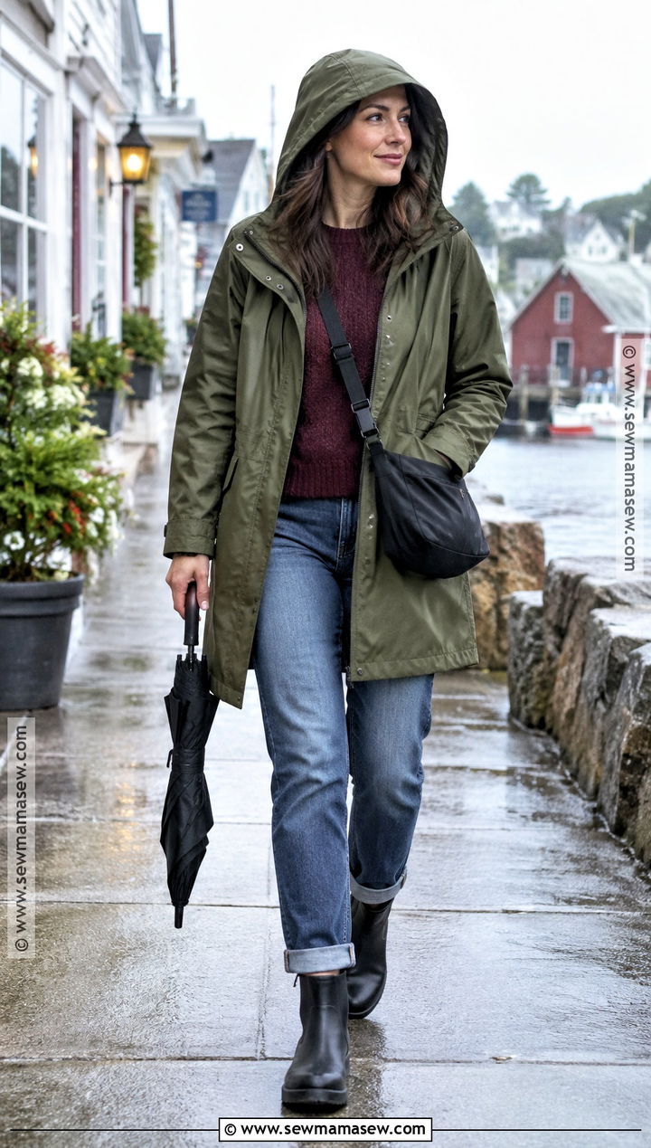 New England Raincoat Outfit - 15 Fall New England Outfits for Women