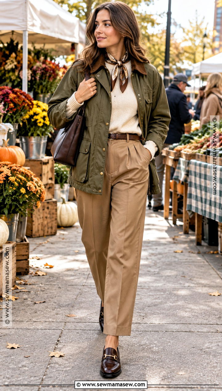 New York Fall Barn Jacket And Trousers Outfit - 20 fall new york outfit ideas