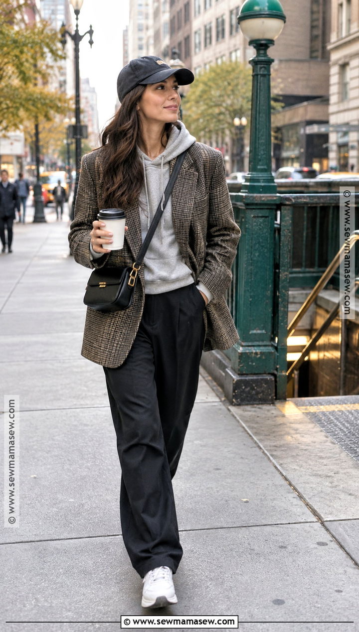 New York Fall Blazer And Hoodie Outfit - 20 fall new york outfit ideas