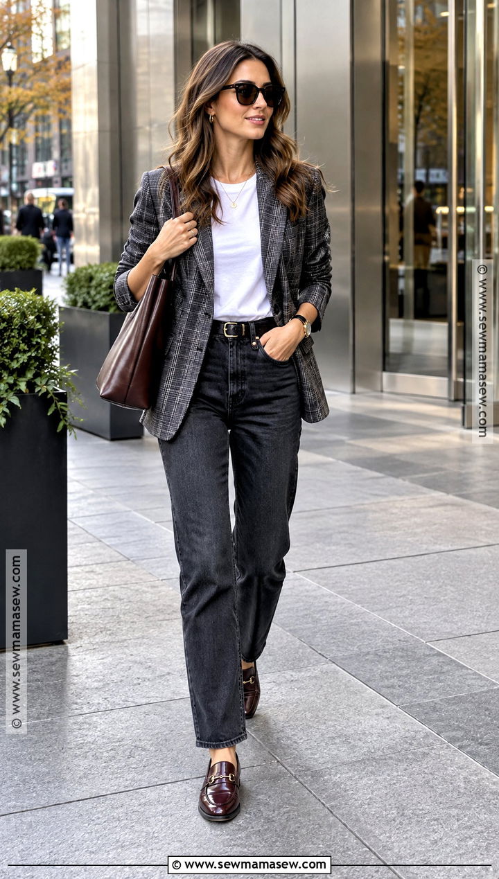 New York Fall Blazer And Jeans Outfit - 20 New York Fall Style Ideas