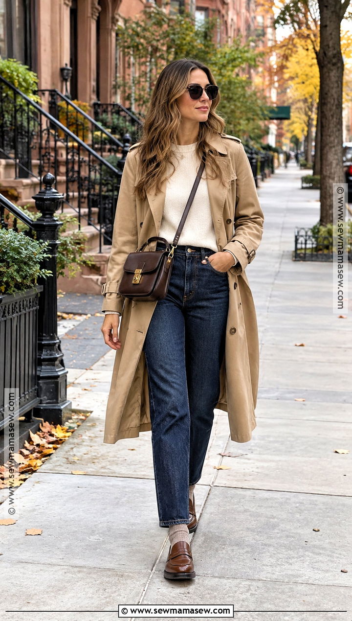 New York Fall Trench Coat Outfit - 25 new york fall outfits