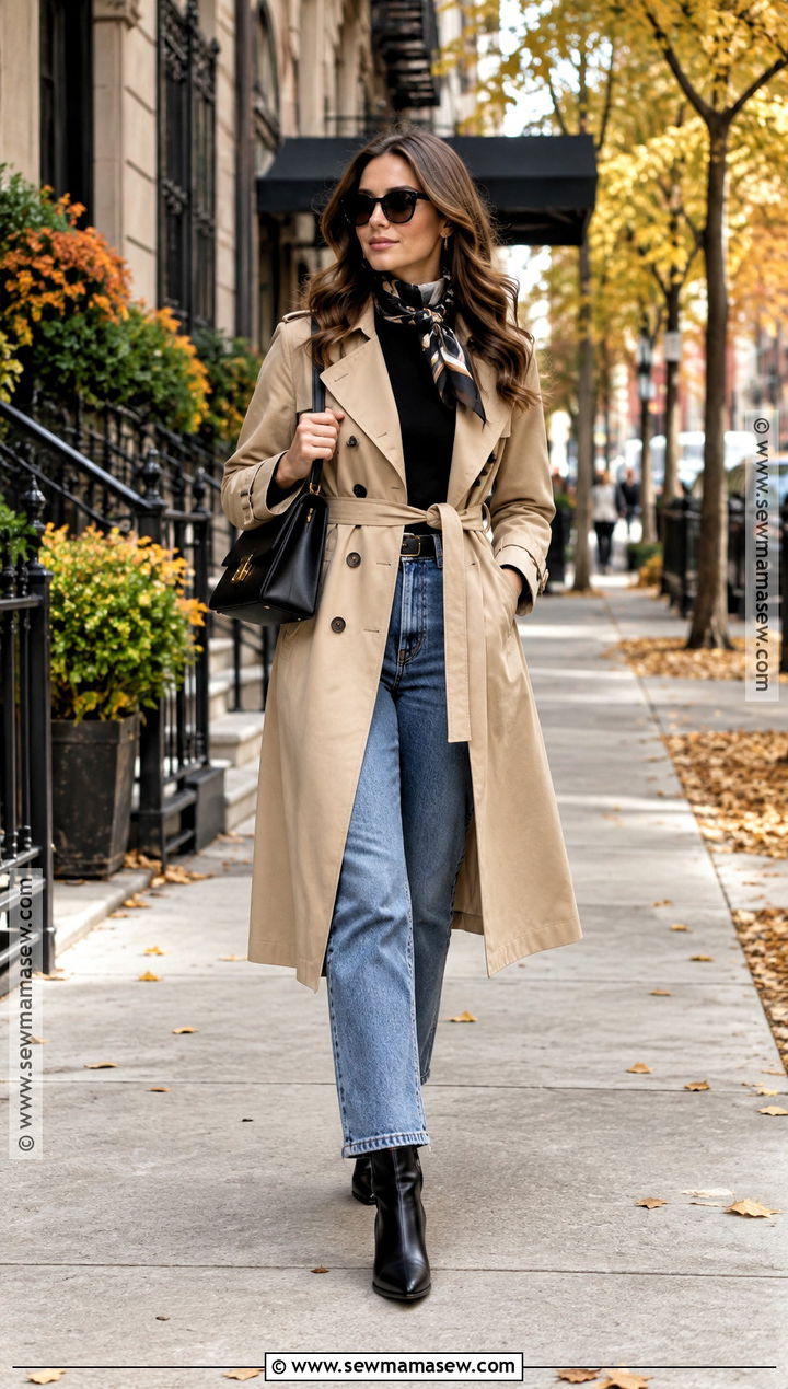 New York Fall Trench Coat Outfit - 15 New York Looks Fall