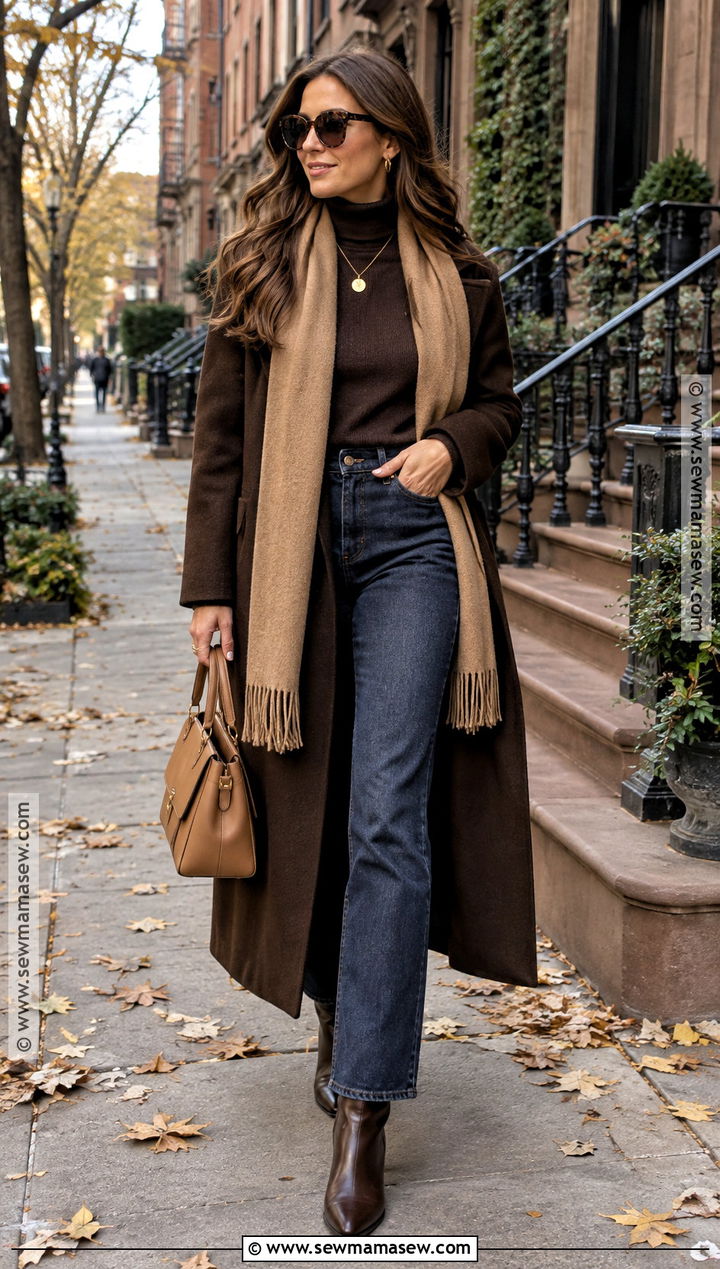 New York November Brown Layered Outfit - 20 new york outfits november
