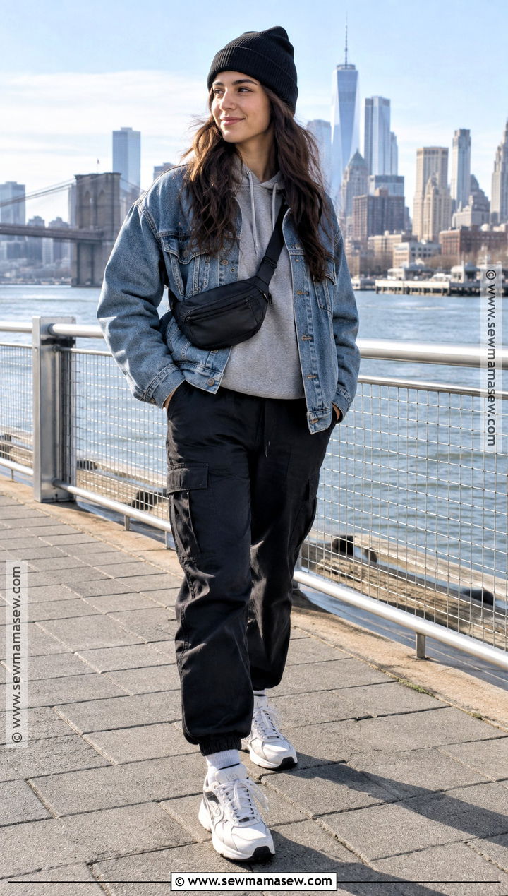 New York November Denim Jacket And Hoodie Outfit - 20 Outfits For New York In November