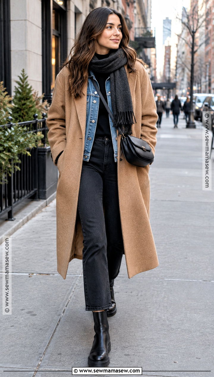 New York November Denim Jacket Layered Outfit - 20 new york outfits november