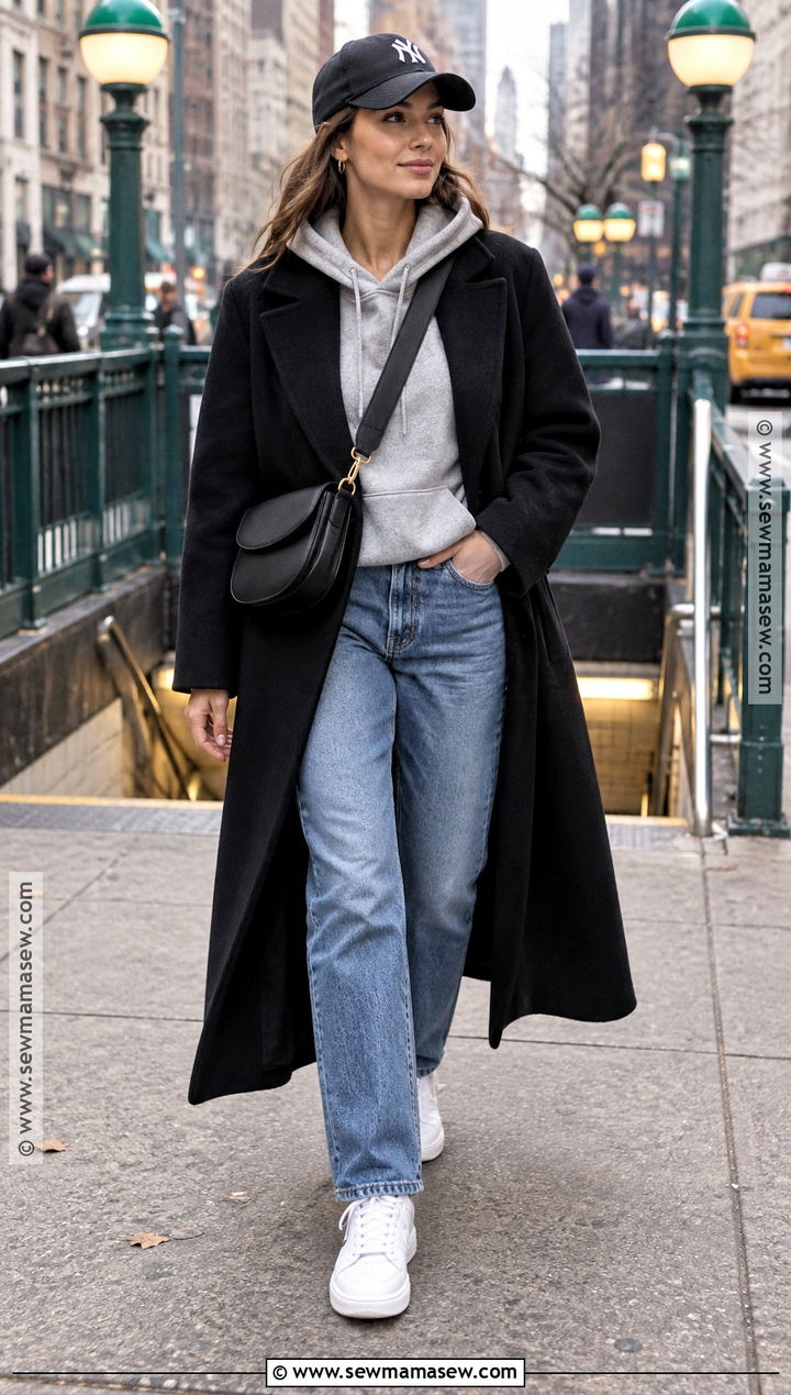 New York November Hoodie And Coat Outfit - 20 new york outfits november