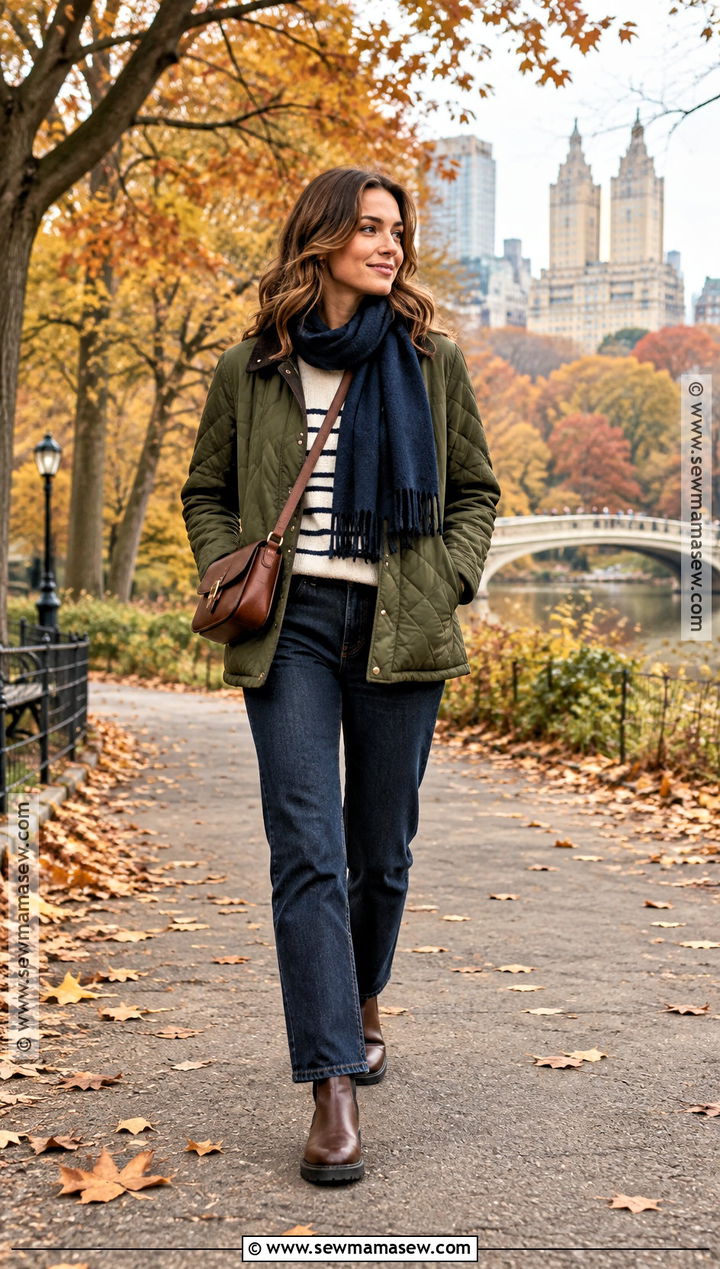 New York November Quilted Jacket Outfit - 20 new york in november outfits