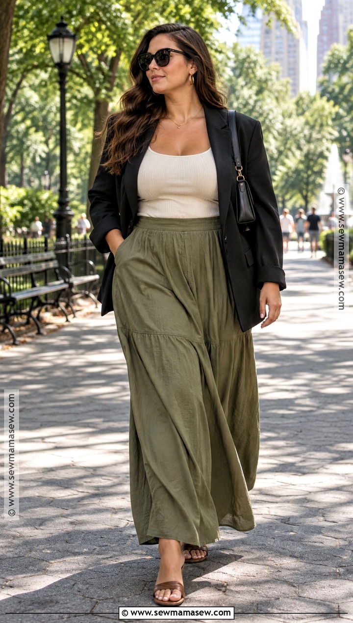 New York September Tank Top And Maxi Skirt Outfit - 25 new york outfits september