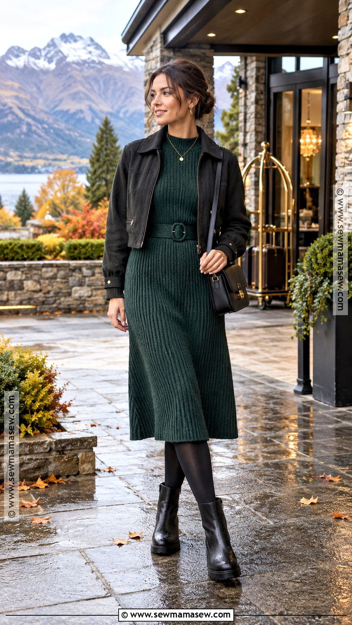 New Zealand Autumn Sweater Dress Outfit - 20 New Zealand Outfits Autumn