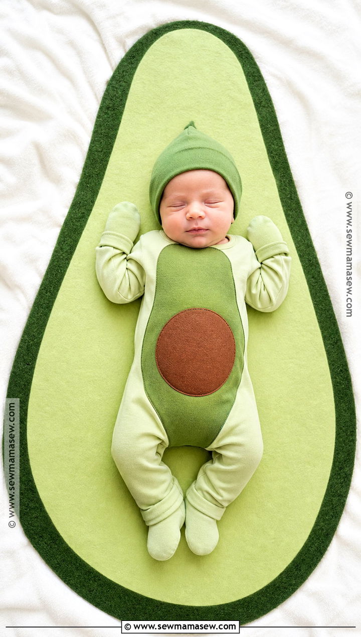 Newborn Avocado Costume - 40 newborn halloween costumes