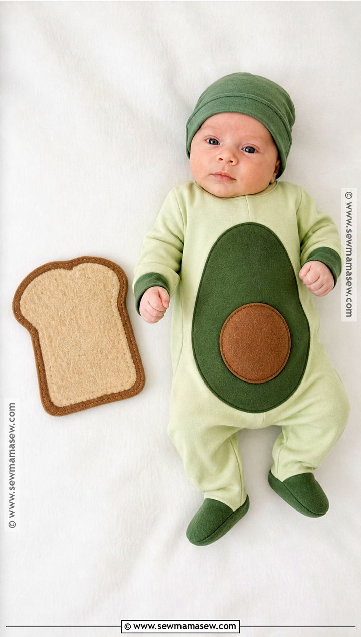 Newborn Avocado Costume - 30 newborn baby halloween costumes