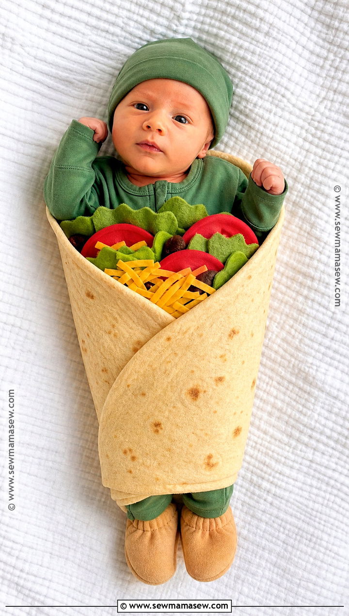 Newborn Burrito Costume - 30 newborn baby halloween costumes