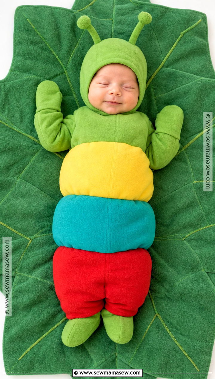 Newborn Caterpillar Costume - 40 newborn halloween costumes