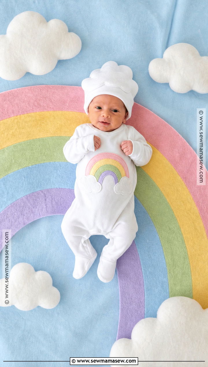 Newborn Cloud And Rainbow Costume - 30 newborn baby halloween costumes