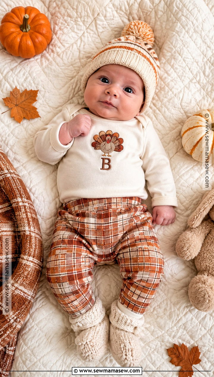 Newborn First Thanksgiving Personalized Outfit - 20 Newborn Thanksgiving Outfit Ideas