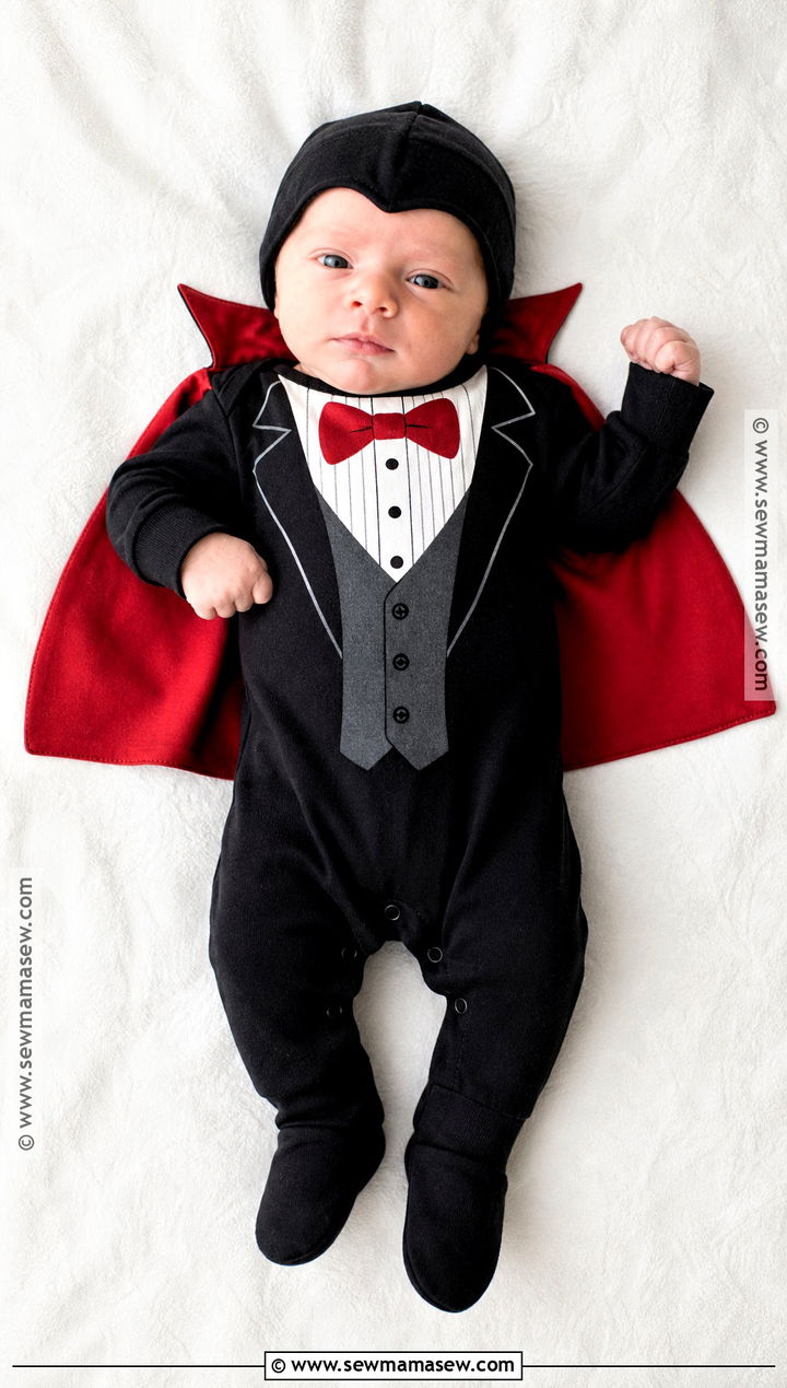 Newborn Friendly Vampire Costume - 30 newborn baby halloween costumes