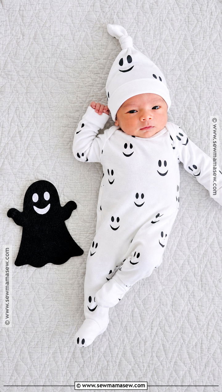 Newborn Ghost Costume - 30 newborn baby halloween costumes