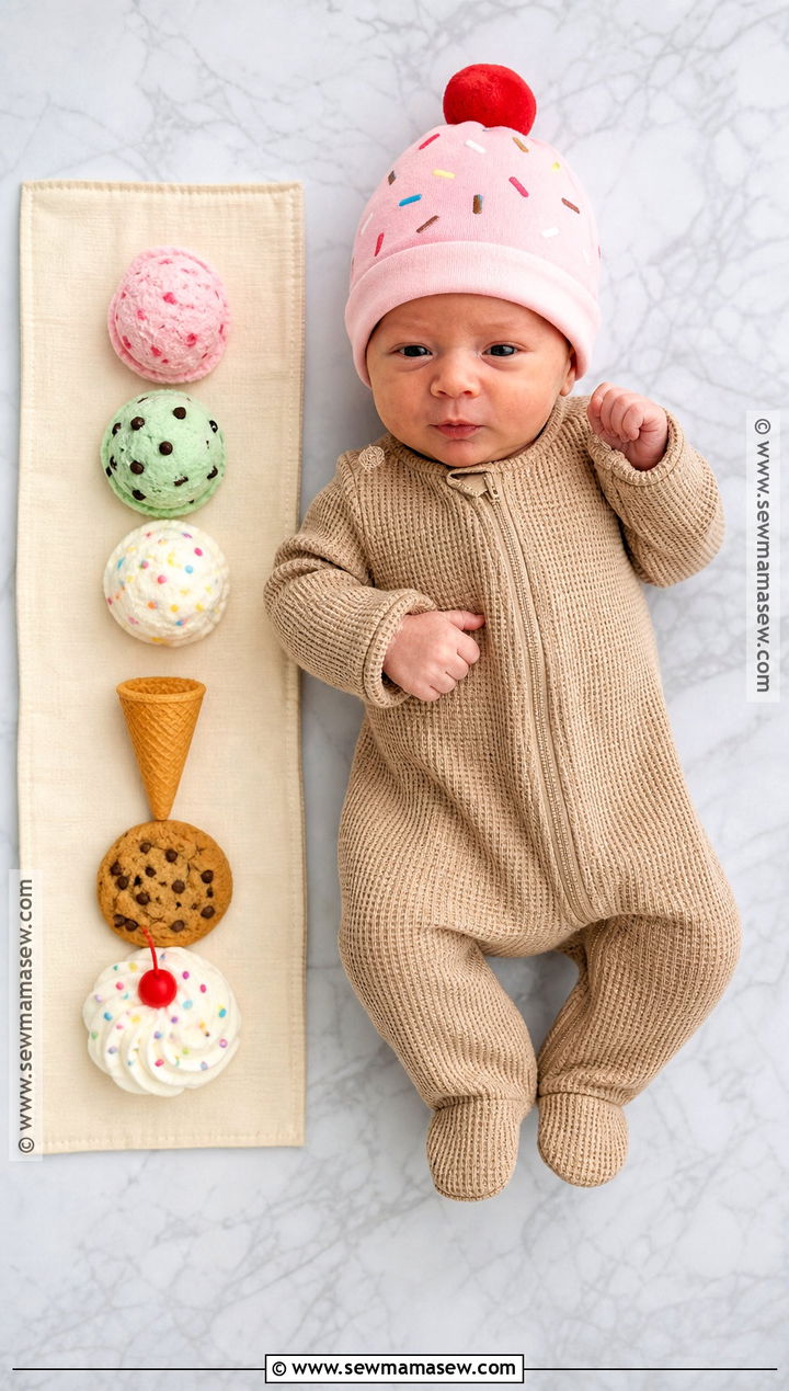 Newborn Ice Cream Cone Costume - 30 newborn baby halloween costumes