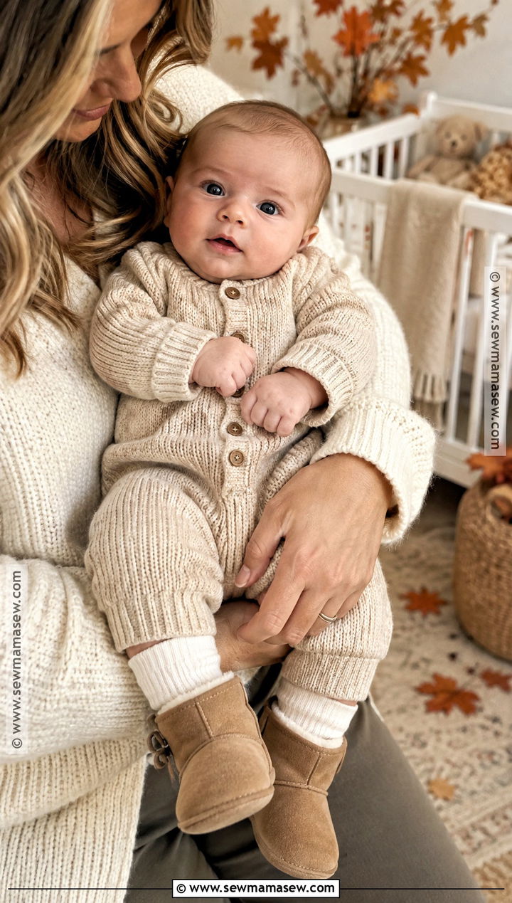 Newborn Knit Romper Outfit - 15 newborn fall fashion ideas