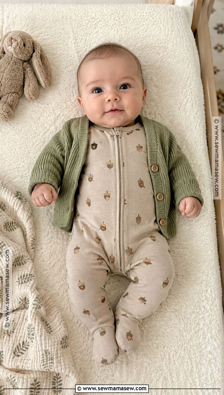 Newborn Neutral Footie Outfit - 15 newborn fall fashion ideas
