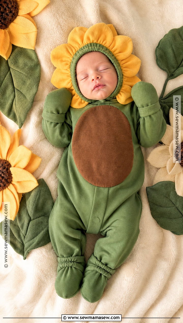 Newborn Sunflower Costume - 40 newborn halloween costumes