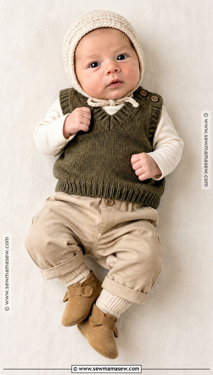 Newborn Sweater Vest Fall Outfit - 20 Newborn Fall Outfits for Boys