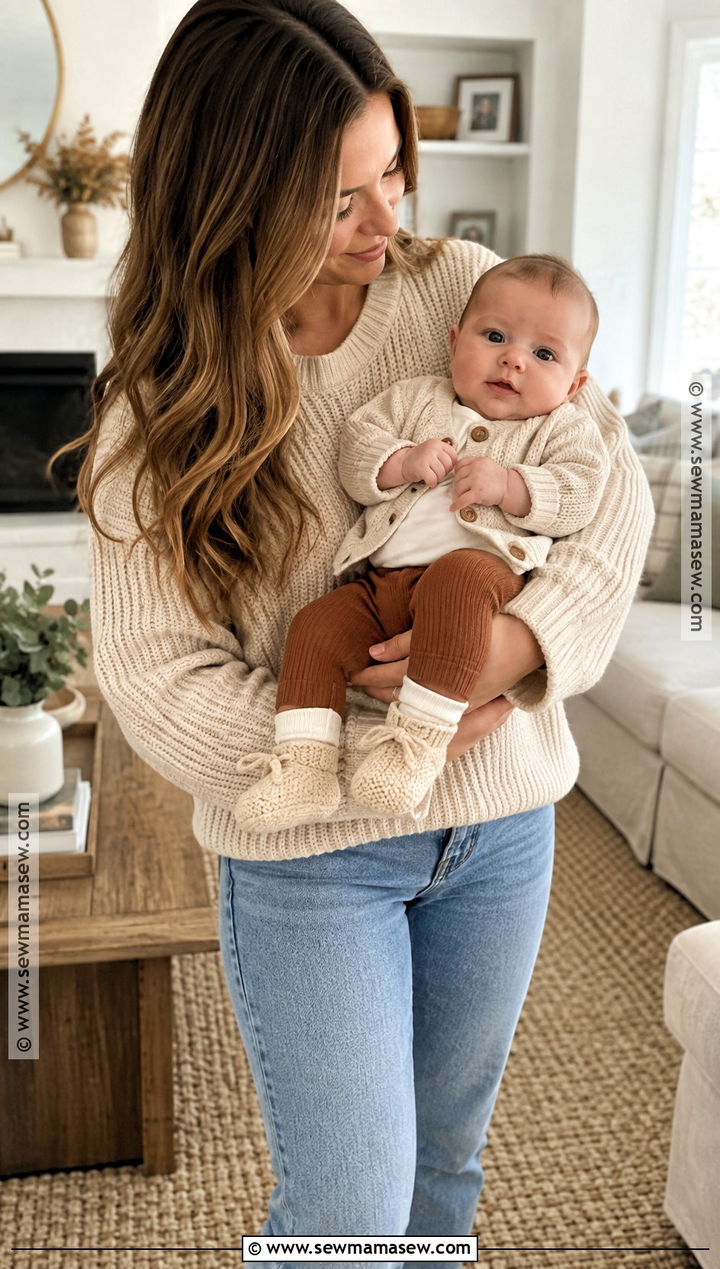 Newborn Sweater and Leggings Outfit - 15 newborn fall fashion ideas