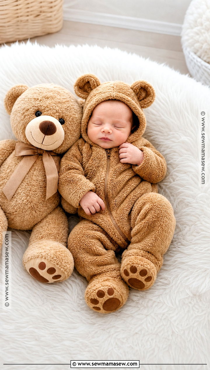 Newborn Teddy Bear Costume - 30 newborn baby halloween costumes