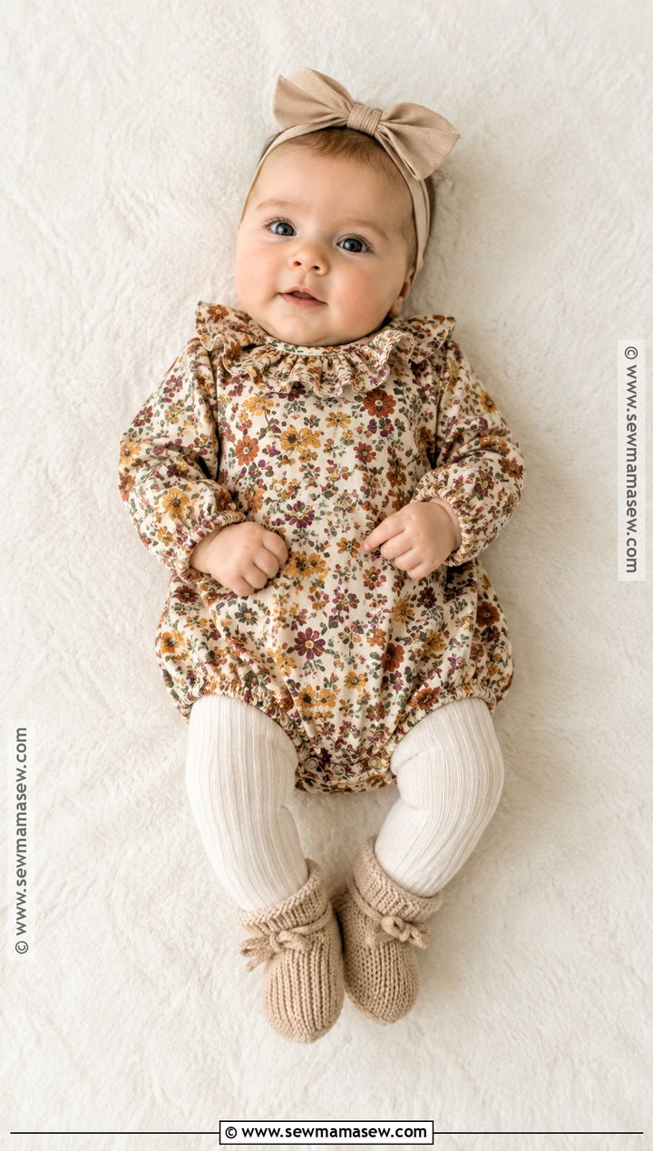 Newborn Thanksgiving Floral Bubble Outfit - 20 Newborn Thanksgiving Outfit Ideas