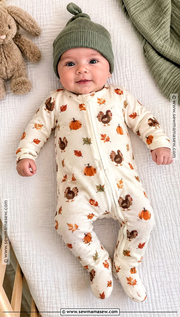 Newborn Thanksgiving Footed Sleeper Outfit - 20 Newborn Thanksgiving Outfit Ideas