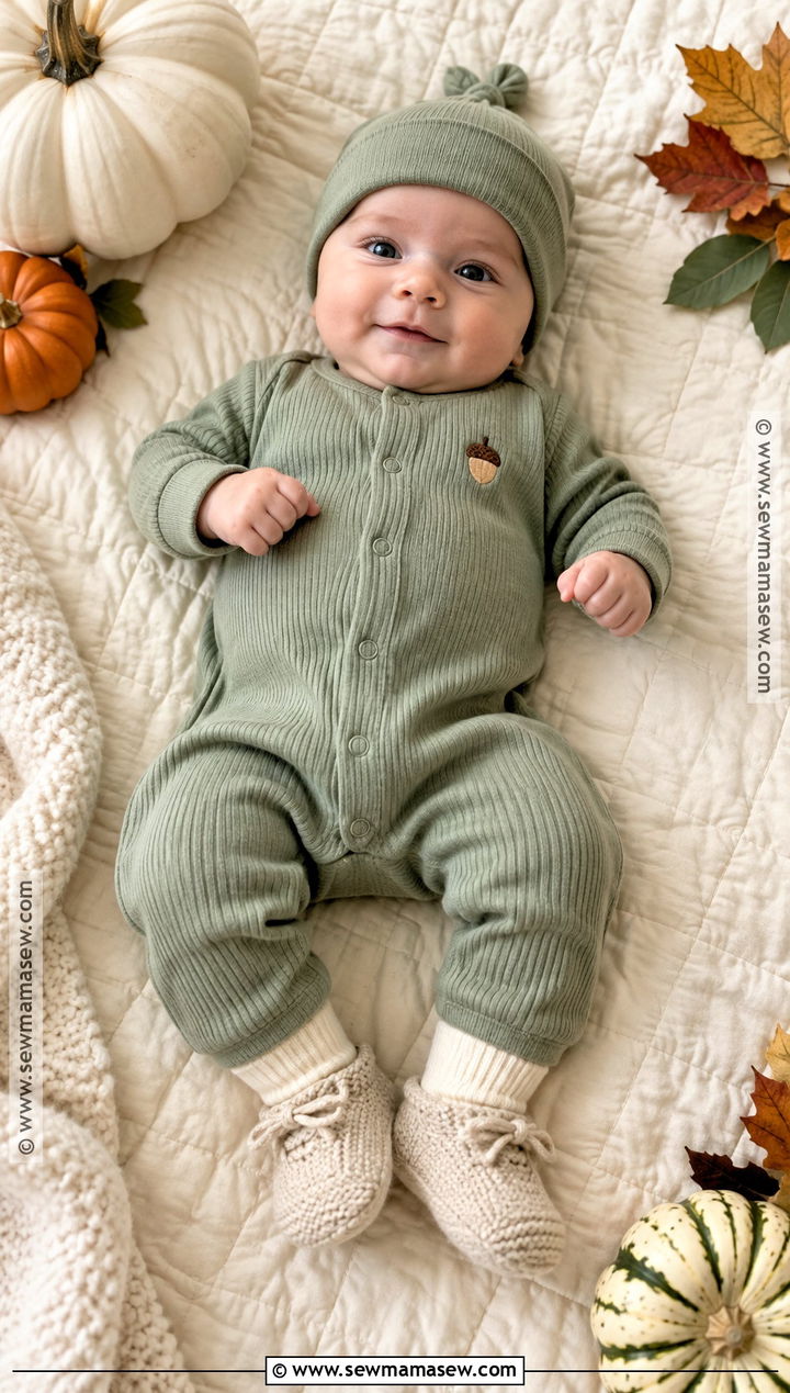 Newborn Thanksgiving Sage Green Outfit - 20 Newborn Thanksgiving Outfit Ideas