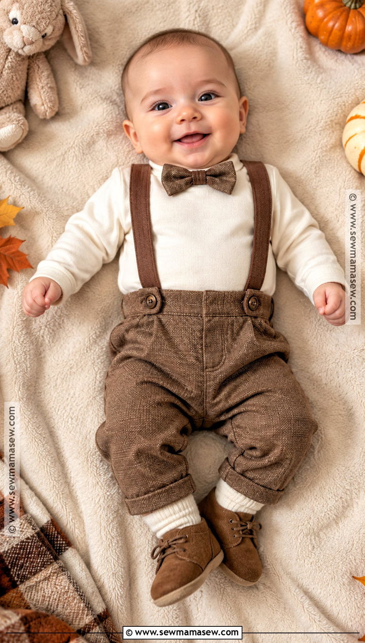 Newborn Thanksgiving Suspender Outfit - 20 Newborn Thanksgiving Outfit Ideas