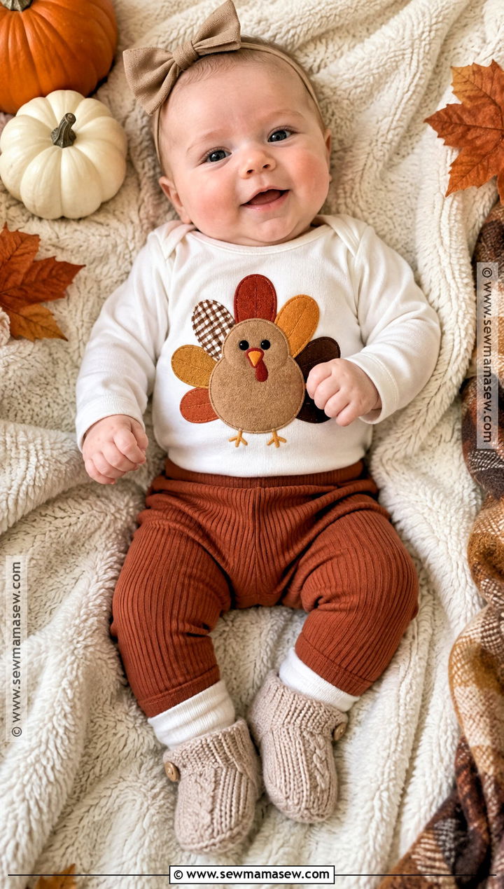Newborn Thanksgiving Turkey Bodysuit Outfit - 20 Newborn Thanksgiving Outfit Ideas