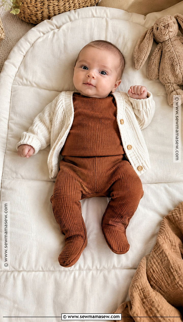 Newborn Waffle Knit Set Outfit - 15 newborn fall fashion ideas