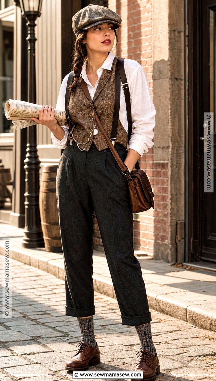 Newsboy Cap Mafia Costume - 35 Mafia Costume Ideas for Women