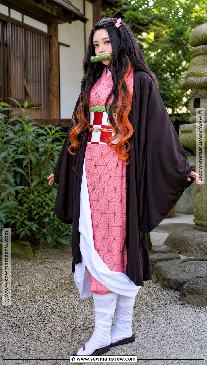 Nezuko Kamado Cosplay Costume - 30 female cosplay anime ideas