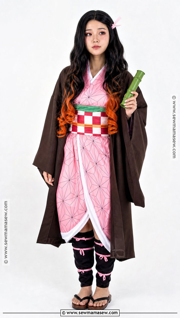 Nezuko Kamado Cosplay With Pink Kimono - 40 anime cosplay outfits