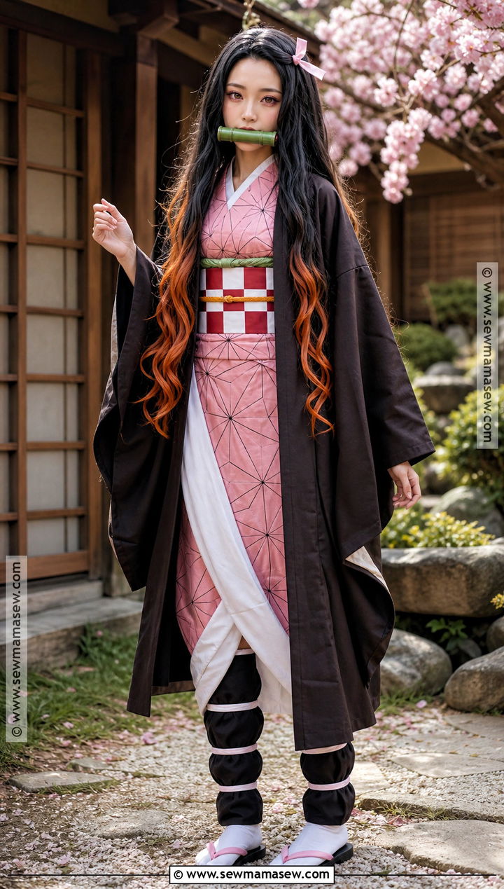 Nezuko Kamado Cosplay With Pink Kimono - 40 female cosplay ideas
