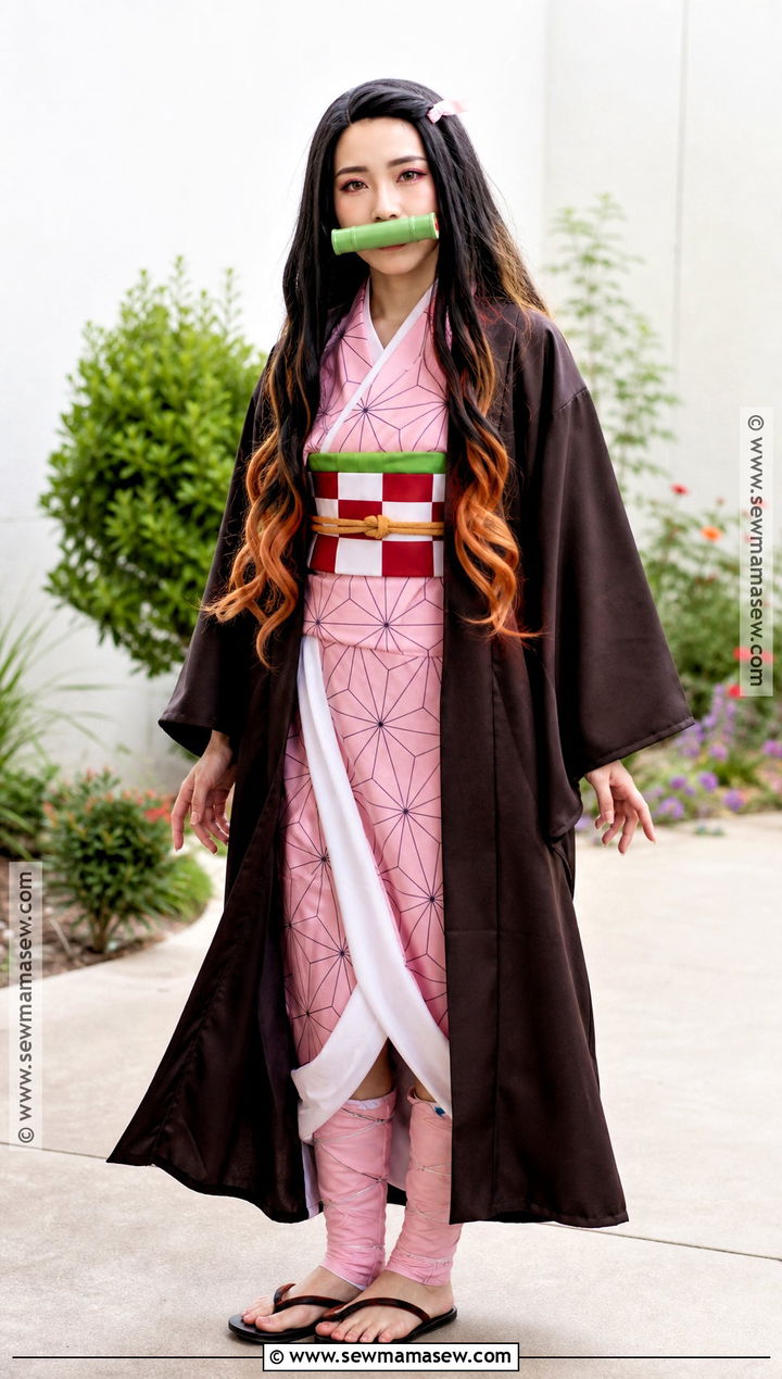 Nezuko Kamado Costume With Pink Kimono - 30 easy anime costumes