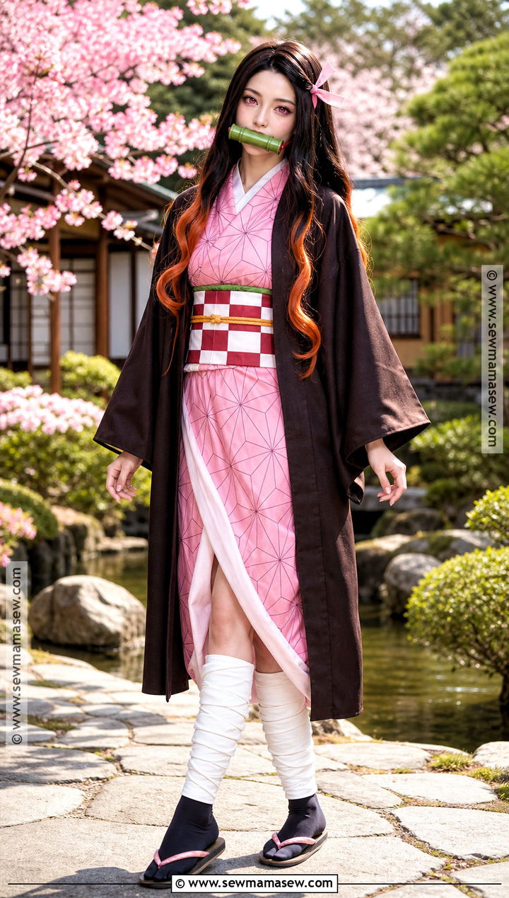 Nezuko Pink Cosplay Dress - 30 cosplay dress ideas