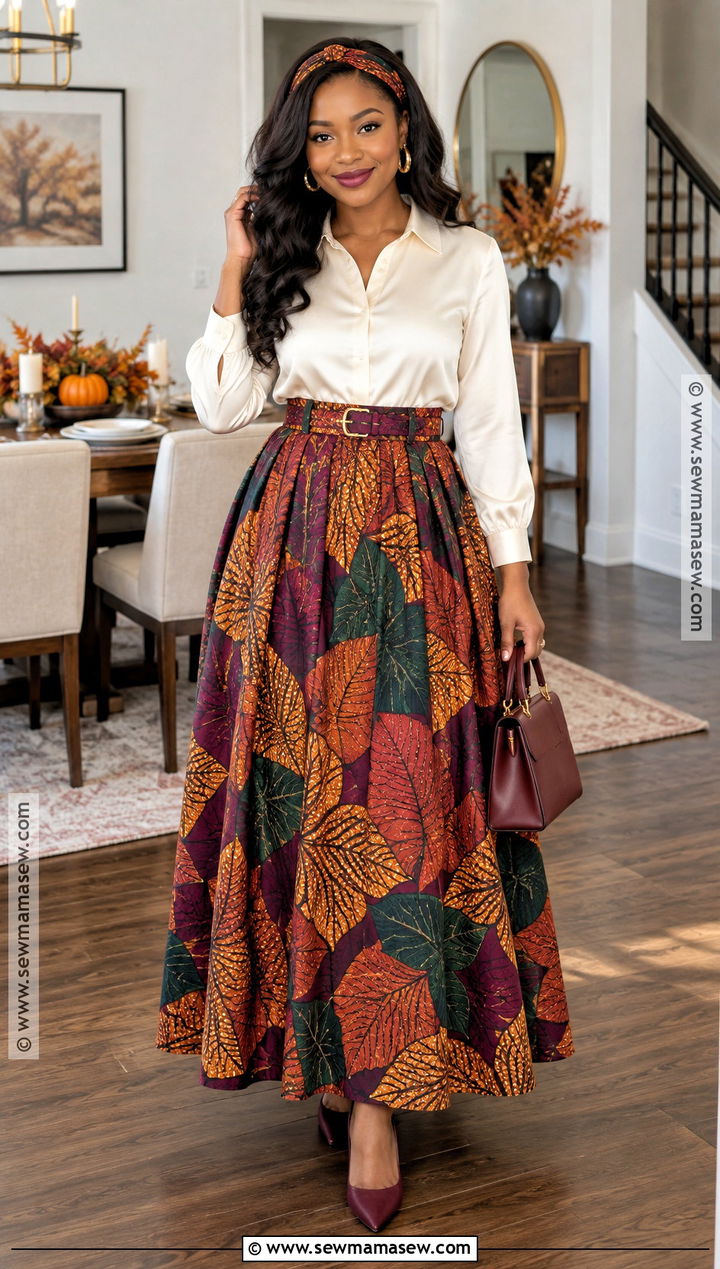 Nigerian Thanksgiving Ankara Maxi Skirt Outfit - 15 nigerian thanksgiving outfit ideas