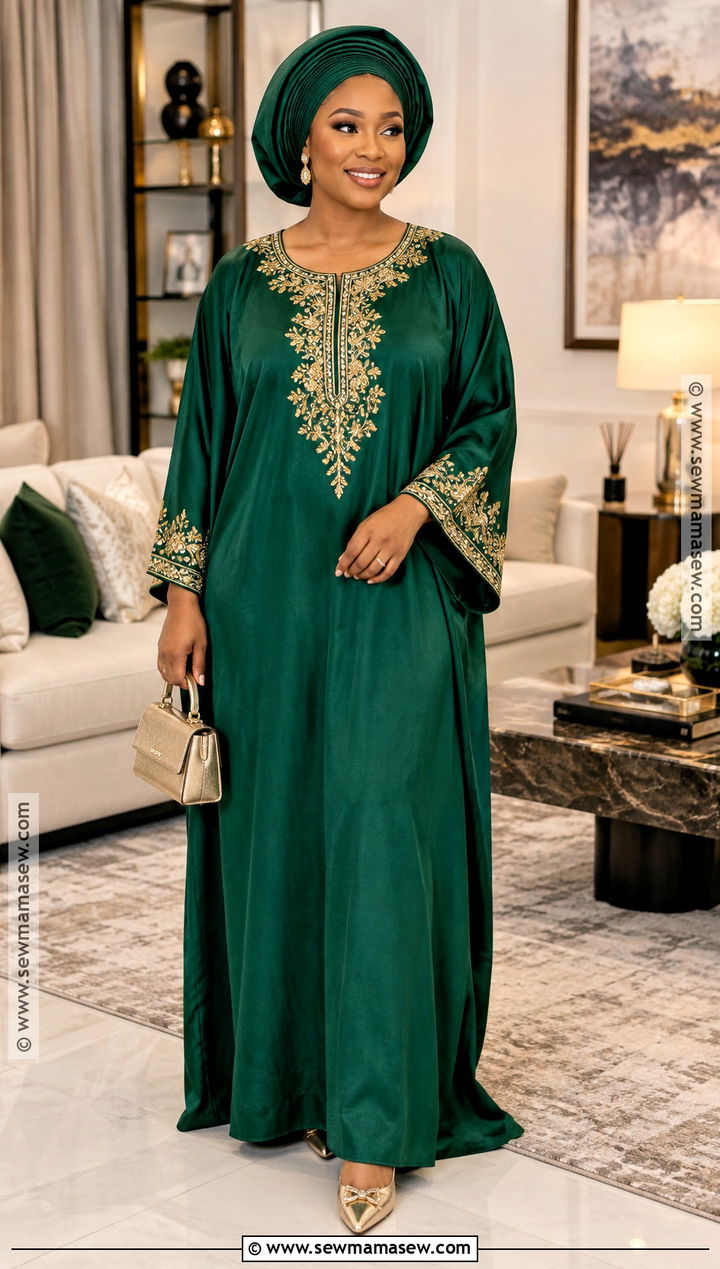 Nigerian Thanksgiving Embroidered Kaftan - 15 nigerian thanksgiving outfit ideas