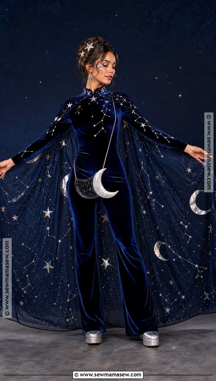 Night Sky Cape Costume With Stars - 40 unique costumes