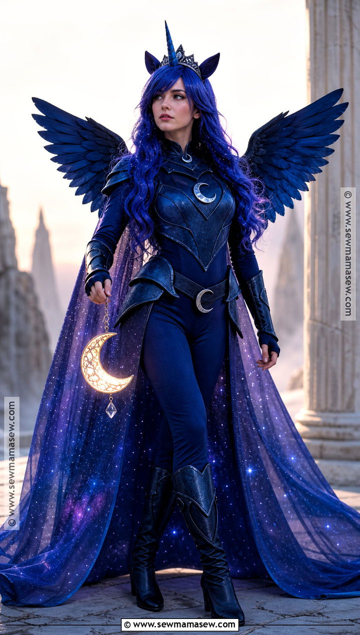 Nightmare Moon Costume With Black Star Cape - 30 mlp costume ideas
