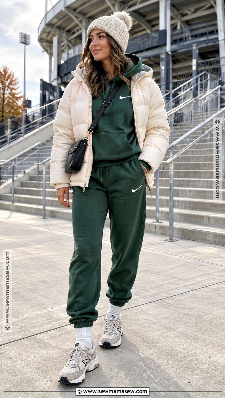 Nike Tracksuit With Puffer Jacket - 15 nike tracksuit fall fashion ideas